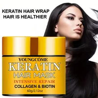 Masque capillaire réparateur, biotine, collagène, kératine, traitement des cheveux, après-shampooing, huile essentielle, nourrissant pour les cheveux secs et endommagés 1