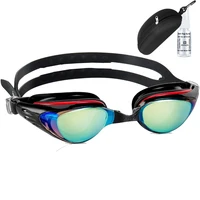 Lunettes de natation sur ordonnance myopie personnalisées pour enfants adultes, antibuée, puissance différente gauche/droite (-6.0 à Plano), sangle réglable 2