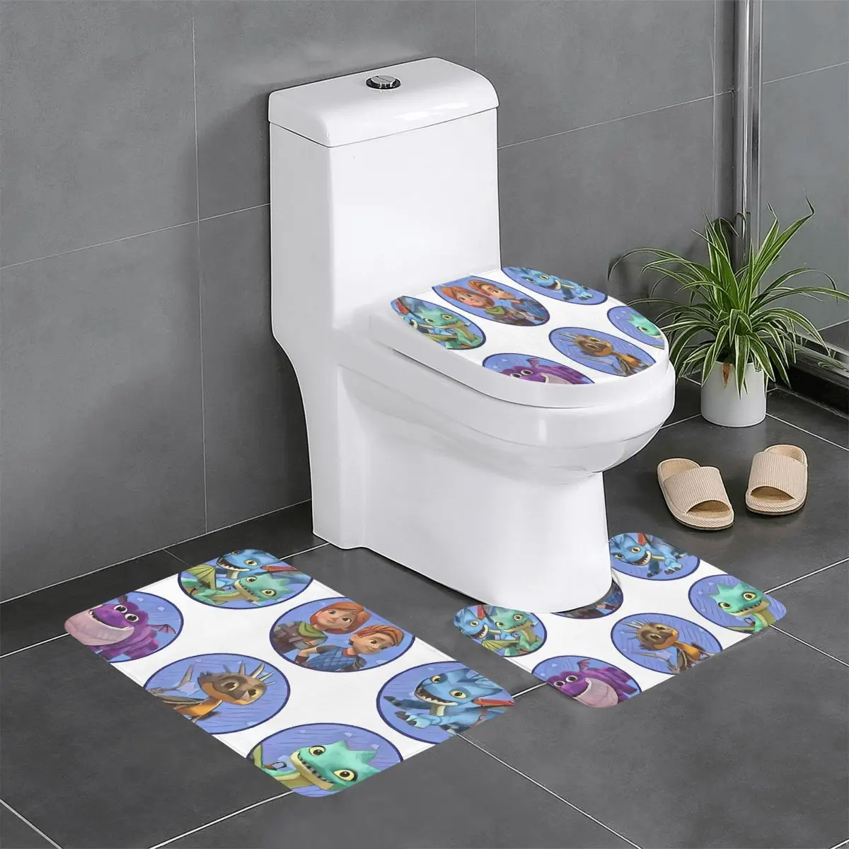 Dragons Rescue Riders Dakimakura Toilet Mats Tappetini Da Bagno Tappeto Tappeto Mat Pvc Baby Room