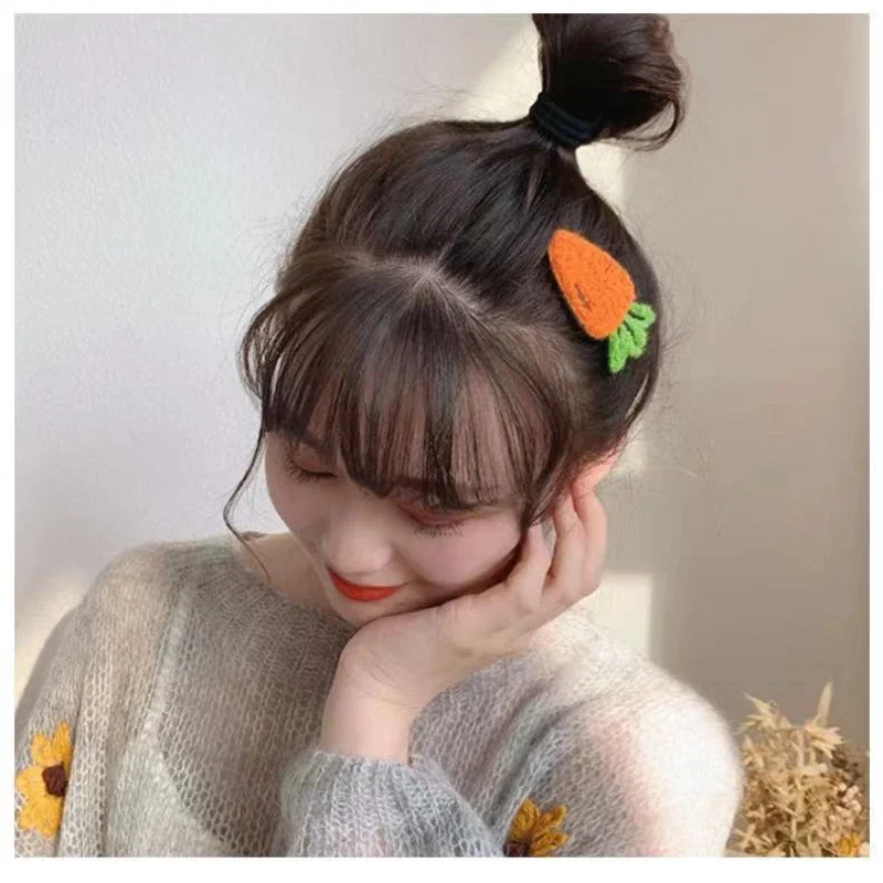 3er Set Gestrickte Haarspangen Mit Obstmotiven – Avocado, Erdbeere, Zitrone Für Frauen & Mädchen