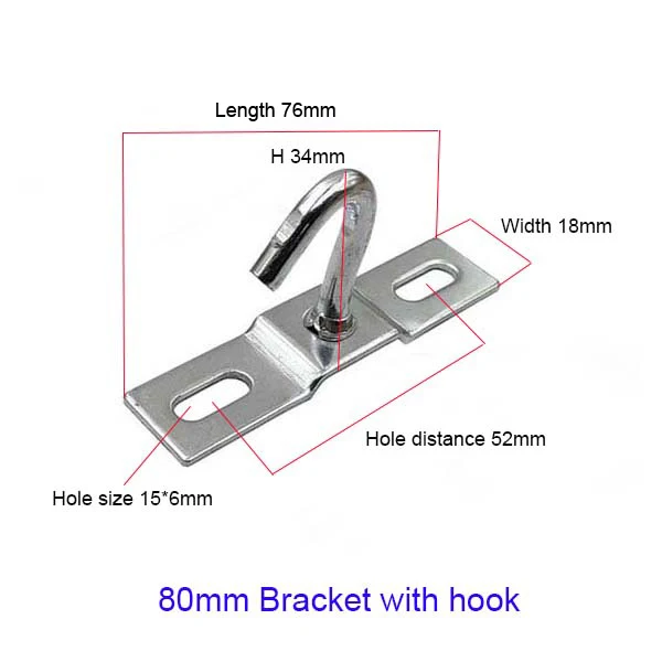 thumbnail image 1 of Longitud 68/78/95 mm Soporte con gancho para colgar Grosor 1,5 mm Barra de montaje en techo Lámpara de pared Lámpara colgante Accesorios de iluminación DIY, 1 of 5