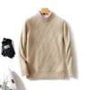 New Men's O-neck Diagonal Stripe Pullover 100% Pure Cashmere Wool Soft Sweater Autumn Winter Casual Thick Basis Large Size Top 3