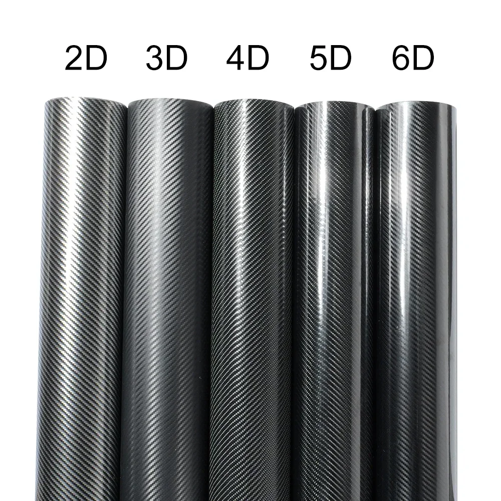 Carbon Fiber Vinyl Wrap Film 2D 3D 4D 5D 6D Car Sticker Protective Decal for Computer Laptop Phone Motorcycle Cover Auto Accsesories