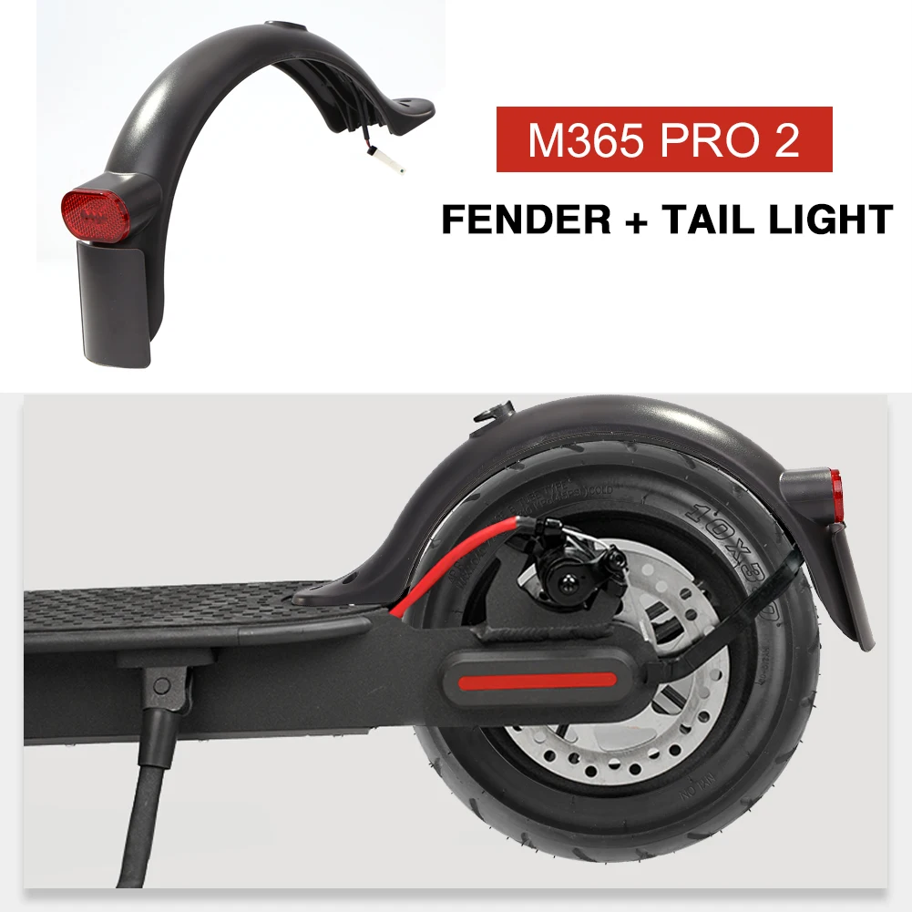 E-Scooter Pneumatico Splash Parafango Con Fanale Posteriore Anteriore Parafango Posteriore Vite Linea Parti Per Xiaomi Scooter M365 Pro 2 1S - immagine 2