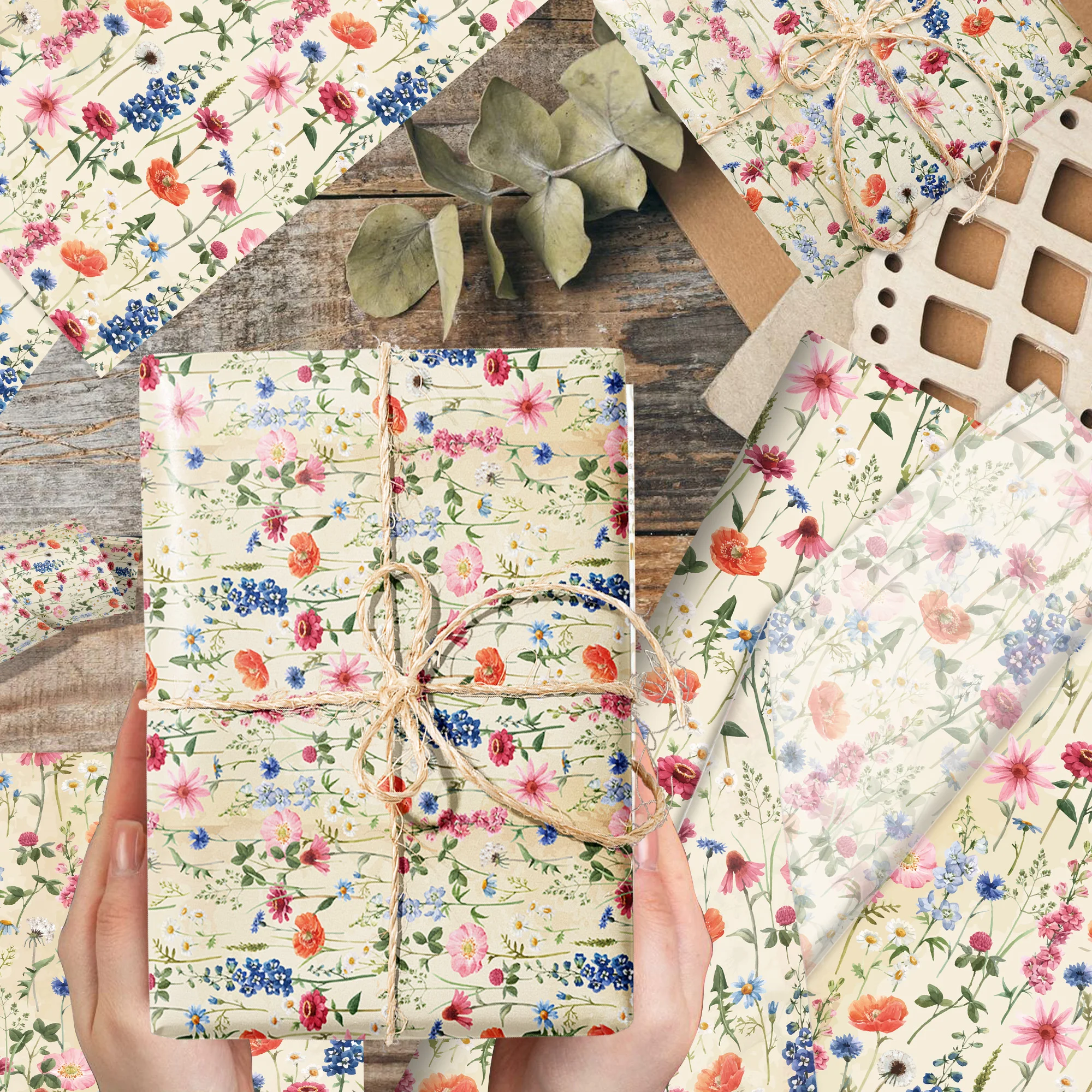 20/50 Stück Frühlings-Blumen-Seidenpapier, florales Schneebirnenpapier, Geschenkpapier, Geschenkverpackung für Geburtstagsfeiern – Detail 39