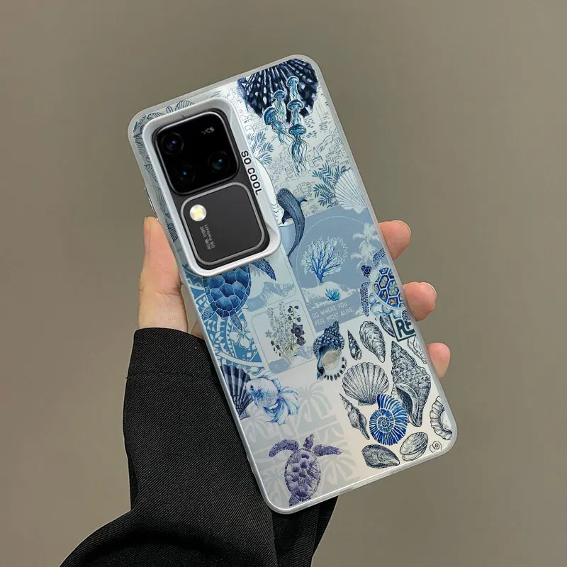 Colorful Sea Turtle Laser Protective Phone Case Cover