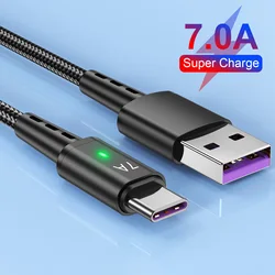 7A USB C Charging Cable Type C Fast Charging Data Cord Wire For MacBook Xiaomi Samsung Huawei Phone Charger Cable 0.3M 1M 2M