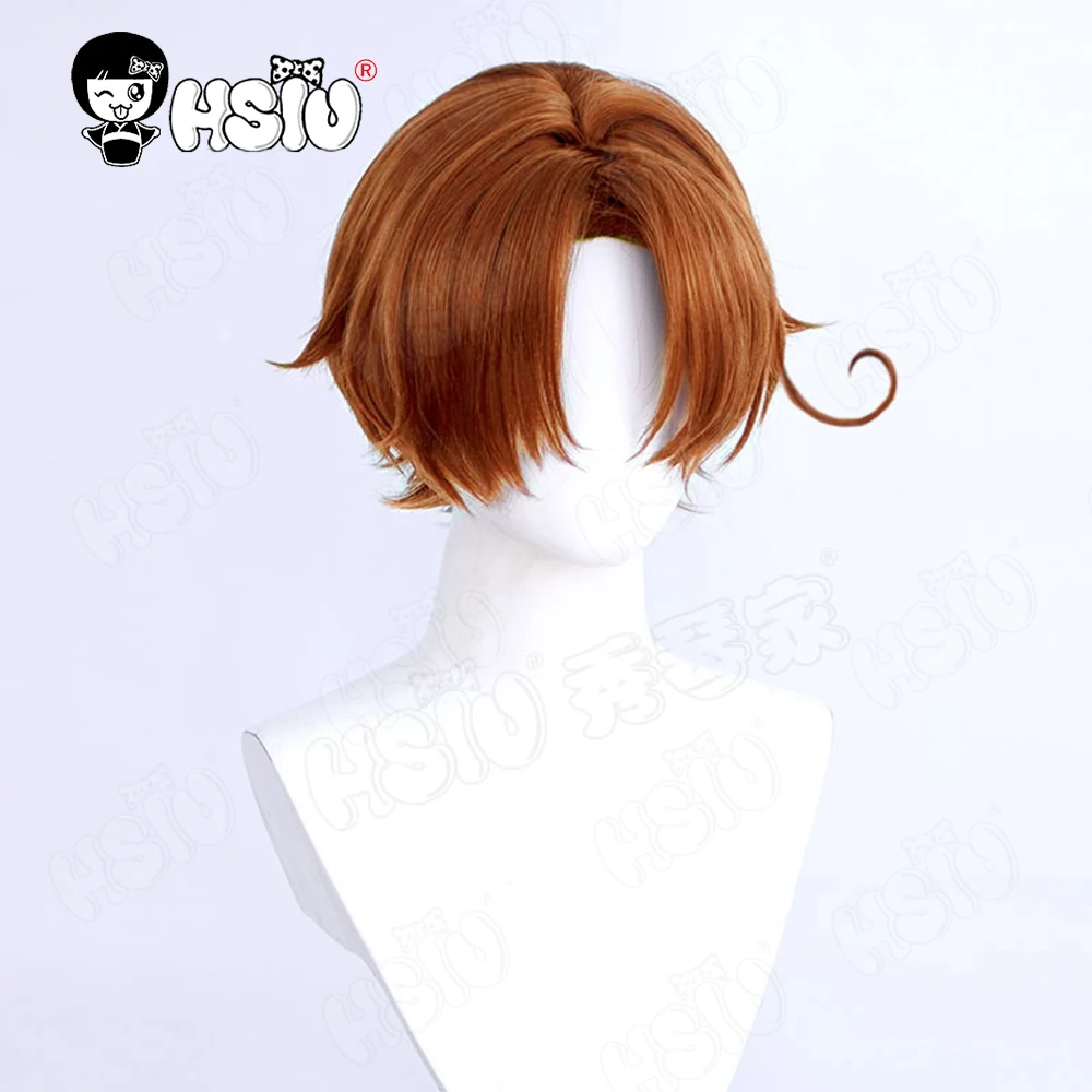 Hsiu-合成コスプレウィッグ,耐熱性,茶色,イタリアのヘタリアヘアピース