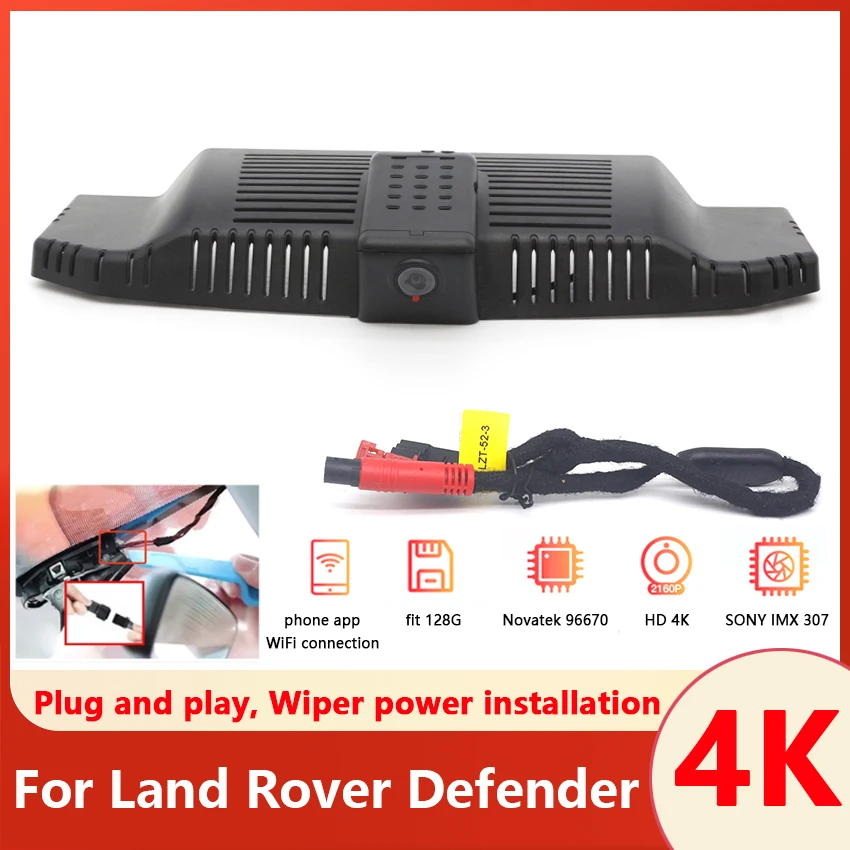 Plug And Play Dash Cam Per Land Rover Defender 90 110 130(L663)2023 2022 2021 2020,4K Car Dvr Dash Camera Dashcam Per Landrover