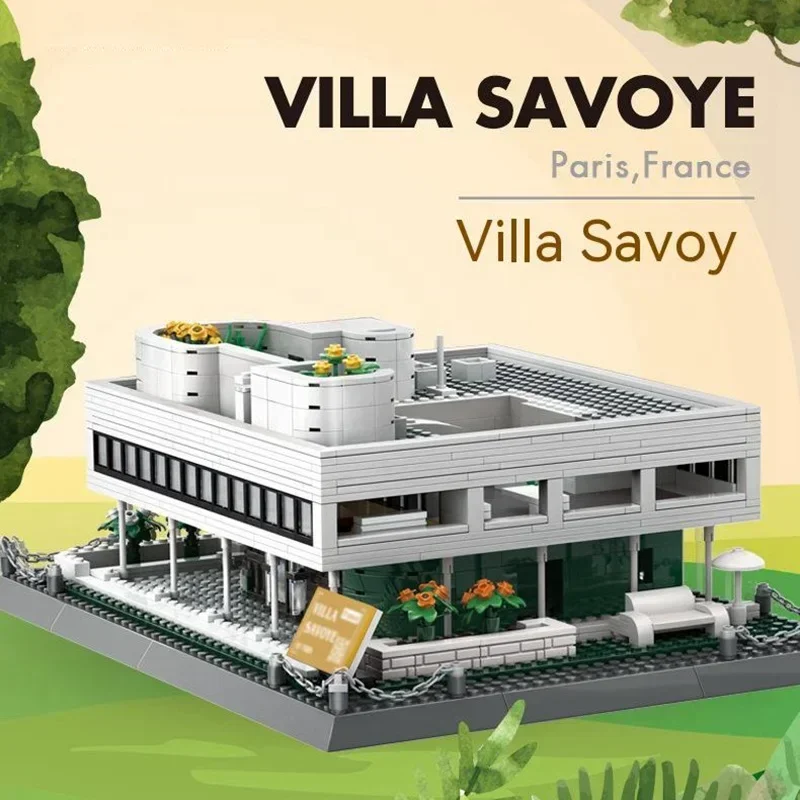 

Creative Expert Modular Buildings MOC 5237 Villa Savoye Paris France Architecture Model 1226PCS Building Blocks Brick Toys Gift