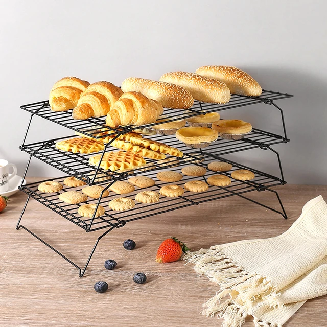 Stainless Steel Cake Mesh Grid Cooling Baking Rack Nonstick Biscuit Bread  Cookie BBQ Holder Shelf Kitchen Pastry Accessories - AliExpress