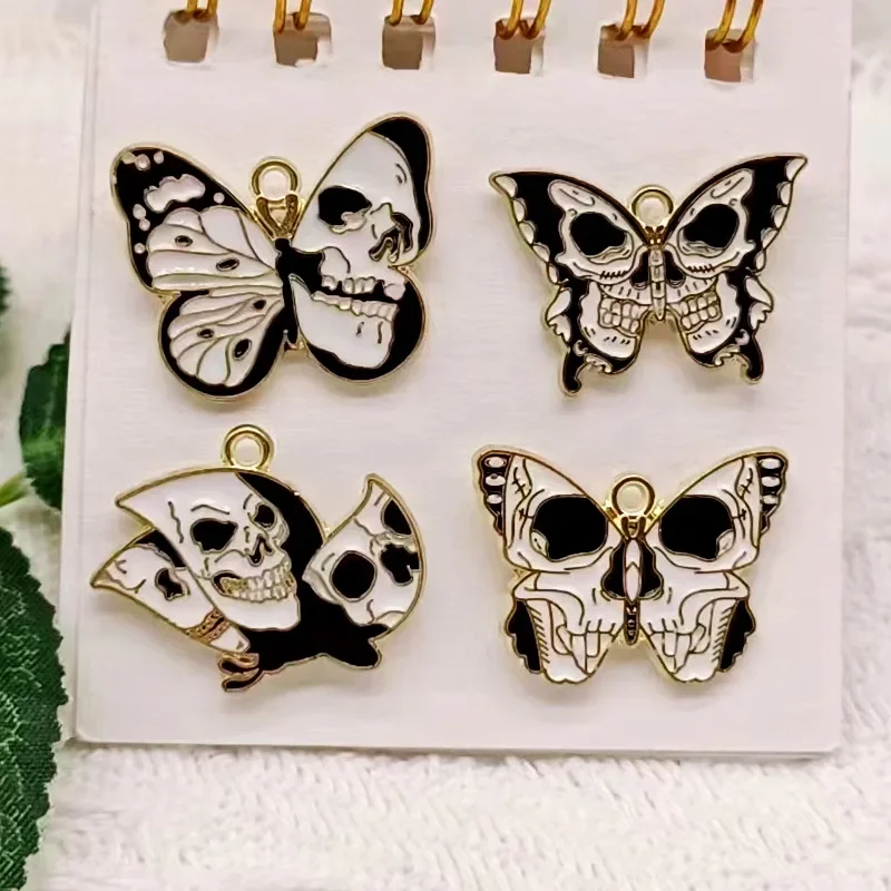 

10 шт. подвески из сплава в виде призрака, бабочки на Хэллоуин, маленькие аксессуары, ожерелья, браслеты, серьги, «сделай сам», аксессуары для изготовления ювелирных изделий