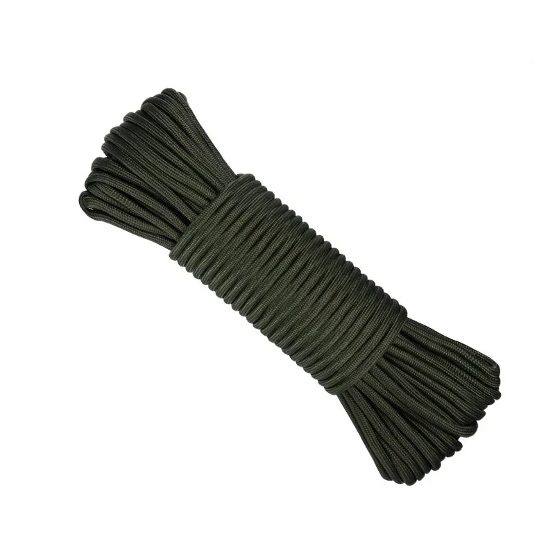 Durable Multi-Functional Nylon Lanyard Rope - 15 Strand Core, 6mm, 10/30 Meters for Camping, DIY, and Outdoor Accessories