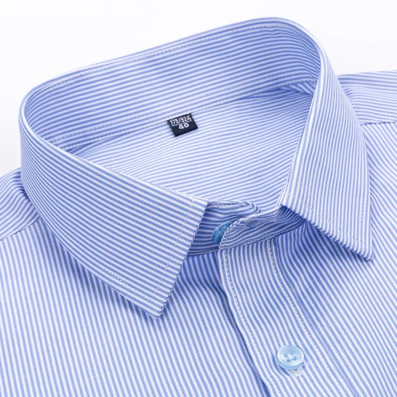 Mens Short Sleeve Shirt Business Casual Classic Plaid Striped Checked Male Social Dress Shirts Purple Blue Beach Quality Shirts dress shirts men casual shirts