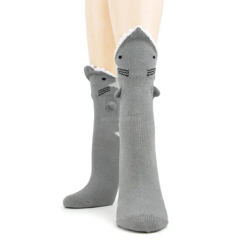 

Shark Socks Floor Socks Funny Sock Novelty Cotton Sock Anti-Slip Stocking Fashion Mid Tube Parent-Child Dress Up