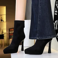 BIGTREE 2026 New Winter Sexy Ankle Boots Women Pointed Toe Platform Stiletto Heel Zipper Party Shoes Zapatillas De Mujer - Image 5