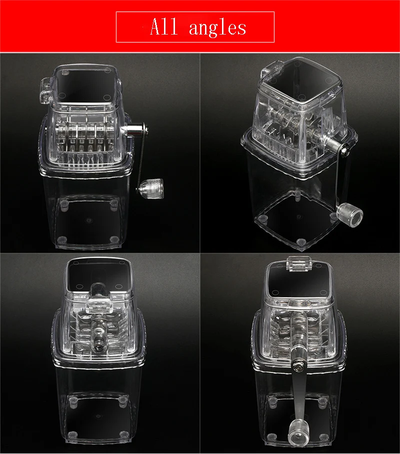 Description Picture 5 of itemMultifunctional Manual Ice Crusher Mini Ice Shaver Chopper 1.25L Manual Snow Cone Smoothie Maker Ice Block Breaking Ice Machine