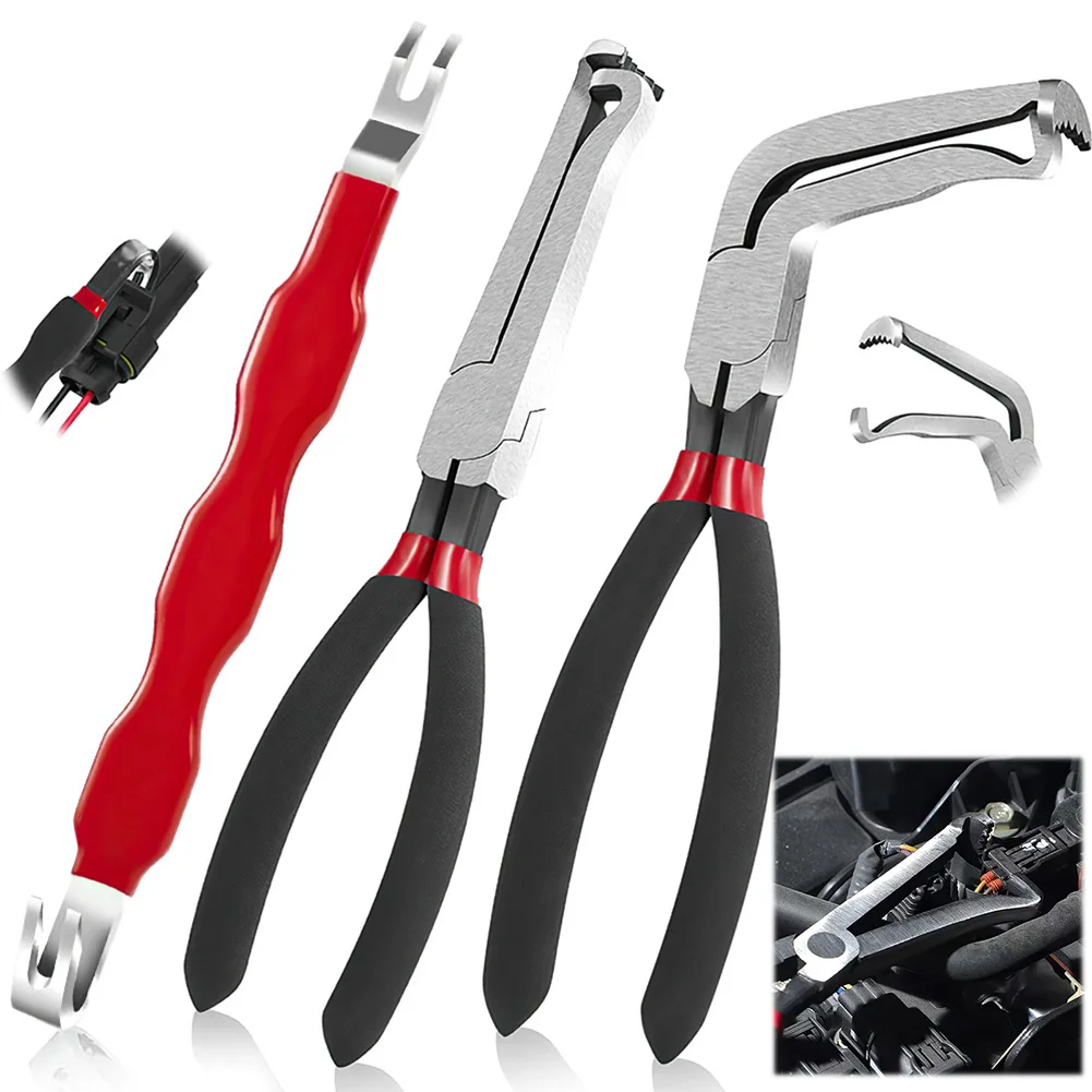 Electrical Disconnect Pliers Carbon Steel Wire Removal Tool Kit Wear Resist Truck Connector Separator for Car Repair Accessories