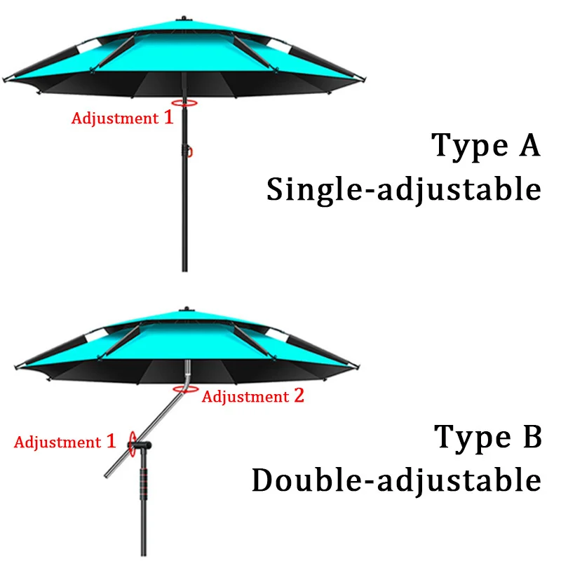Large Fishing Umbrella Fishing Sun Protection Anti-UV Rainproof Accessories Outdoor Camping Parasol 360&deg; Adjustment