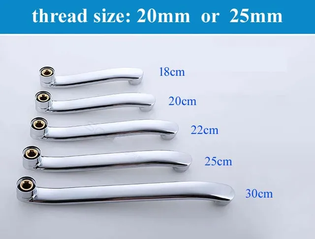 18/20/22/25/30/35/40 ซม.สแตนเลสสตีลก๊อกน้ําห้องครัวท่อขยาย,อ่างล้างจานก๊อกน้ําข้อศอกท่อ 4