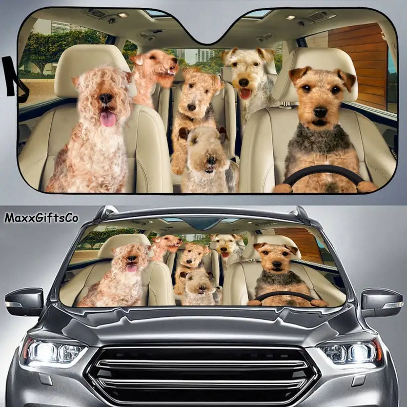 

Lakeland Terrier Car Sun Shade, Lakeland Terrier Windshield, Dogs Family Sunshade, Dogs Car Accessories, Car Decoration, Dogs Lo