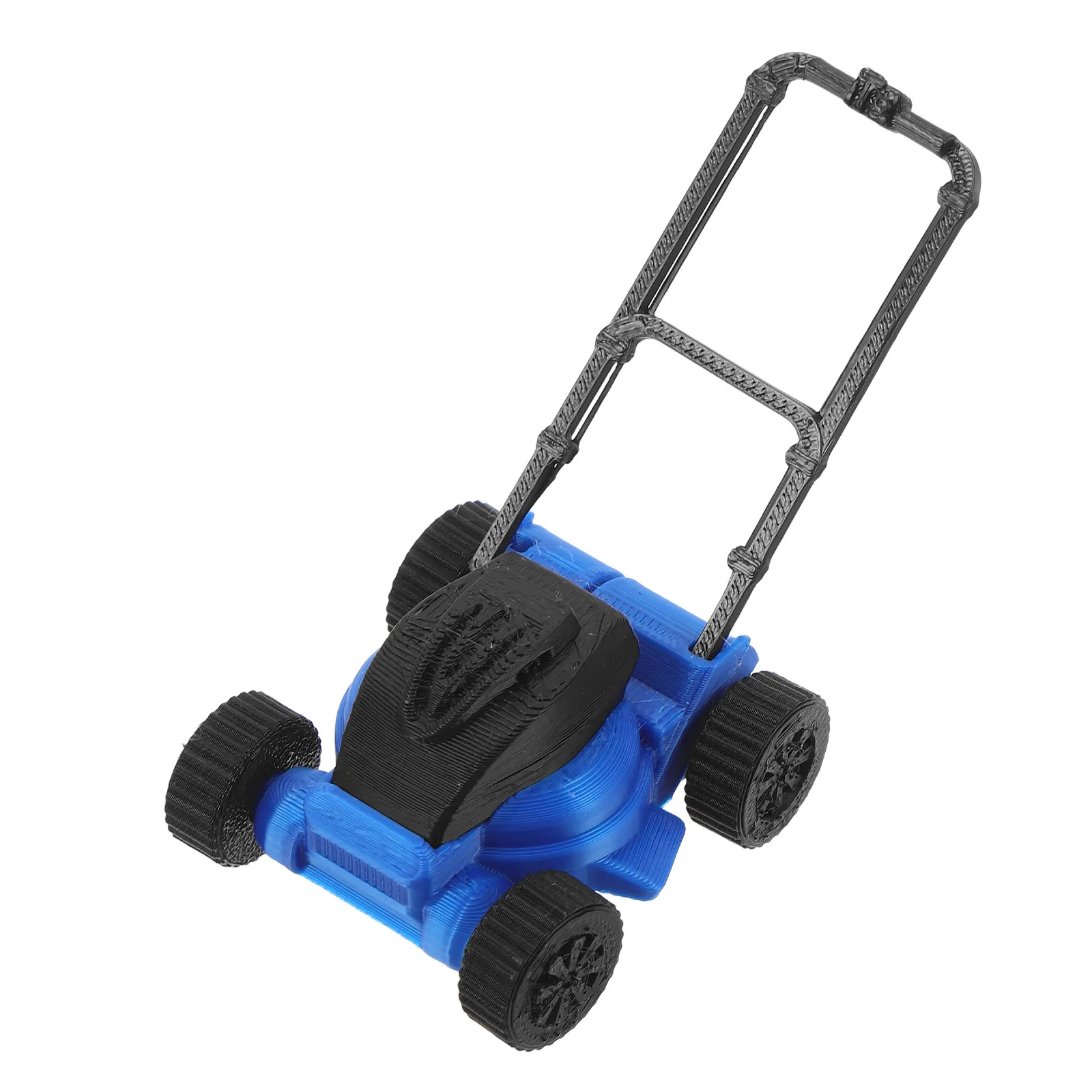 미니어처 잔디 깎는 기계 인형의 집 마당 액세서리 사실적인 플라스틱 조경 장식 마이크로 정원 도구 잔디 깎는 기계