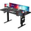 Adjustable Height, 55x24 Inch Electric Standing Desk with Storage Bag, Stand up Desk for Home Office Computer 1