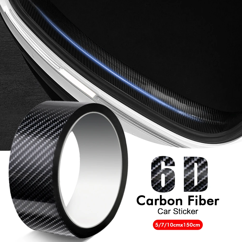 6D Carbon Fiber Black Stickers Door Windows House Decoration Protection Film DIY Tape for Home Improvement Table Waterproof Tape