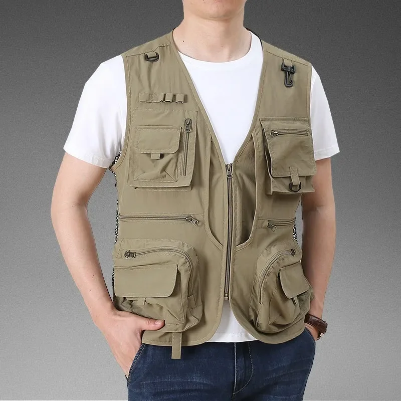 Luxury Brand Vest Work Hunting Windbreaker Men's Clothing Free Shipping Mens Jackets and Coats Tactical Sleeveless Jacket Denim