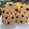 Cookies Pillow Round Chocolate Chip Cookie Throw Pillow Stuffed Plush Toy Pillow Living Room Bedroom Bedside Nap Soft Cushion 4