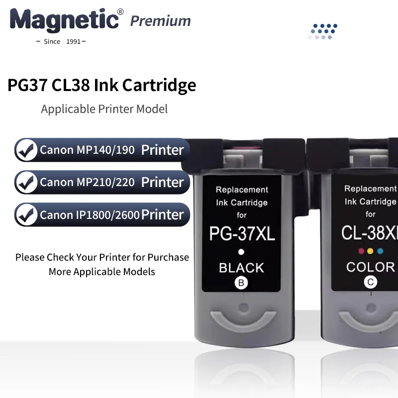 Cartucho De Tinta Compatible Para Improra Canon PG37 CL38 PG 37 CL 38 PIXMA MP140 MP190 MP210 MP220 MP420 IP1800 IP2600 MX300 MX310 - AliExprs