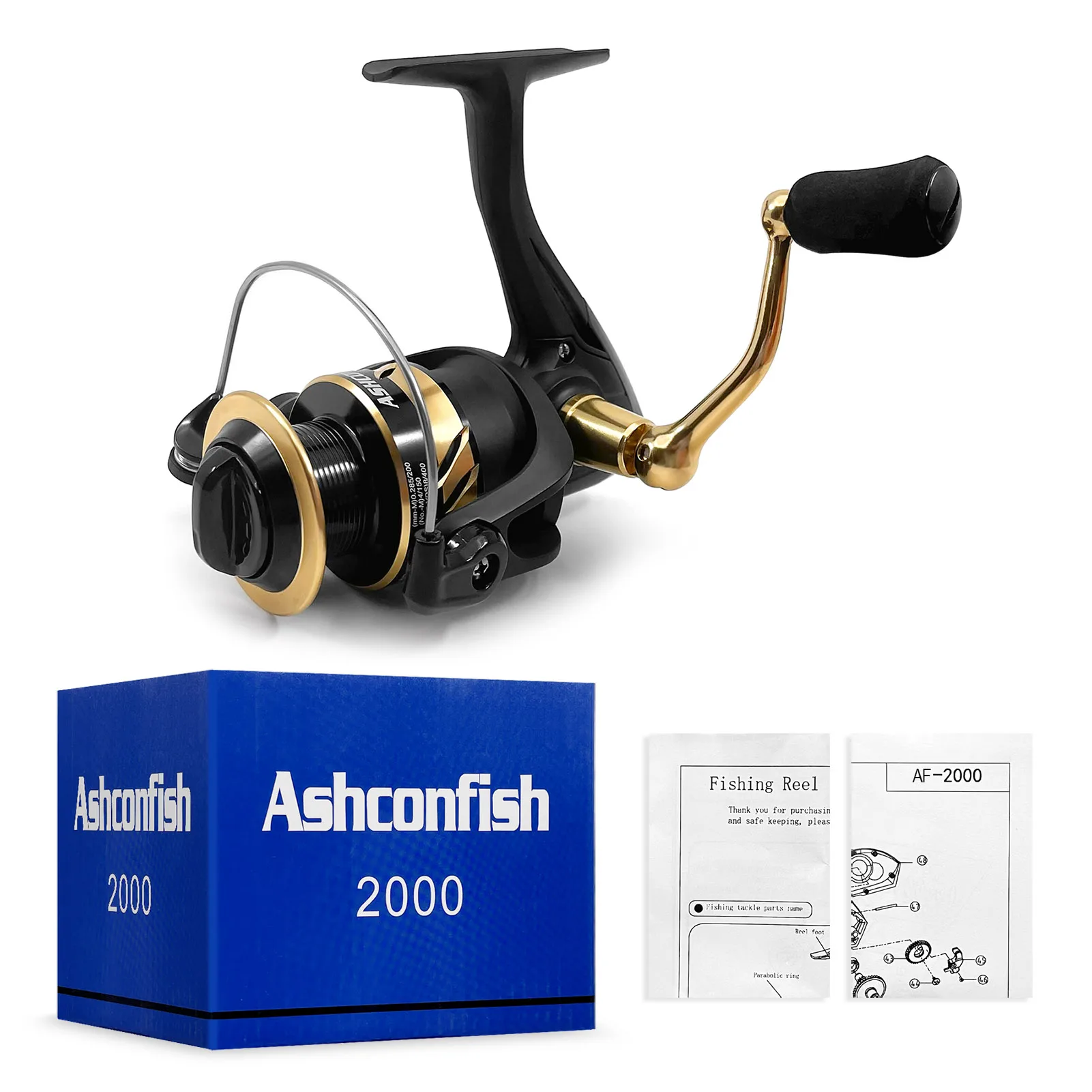 freashwater Ashconfish AF-Series Spinning Reel Metallic Fishing Reel  Shallow Cup Long Shot 12KG Max Drag 12BB saltwater carp