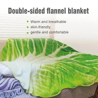 Double-Sided Flannel Creative Appearance Home Sofa Cabbage Blanket 5