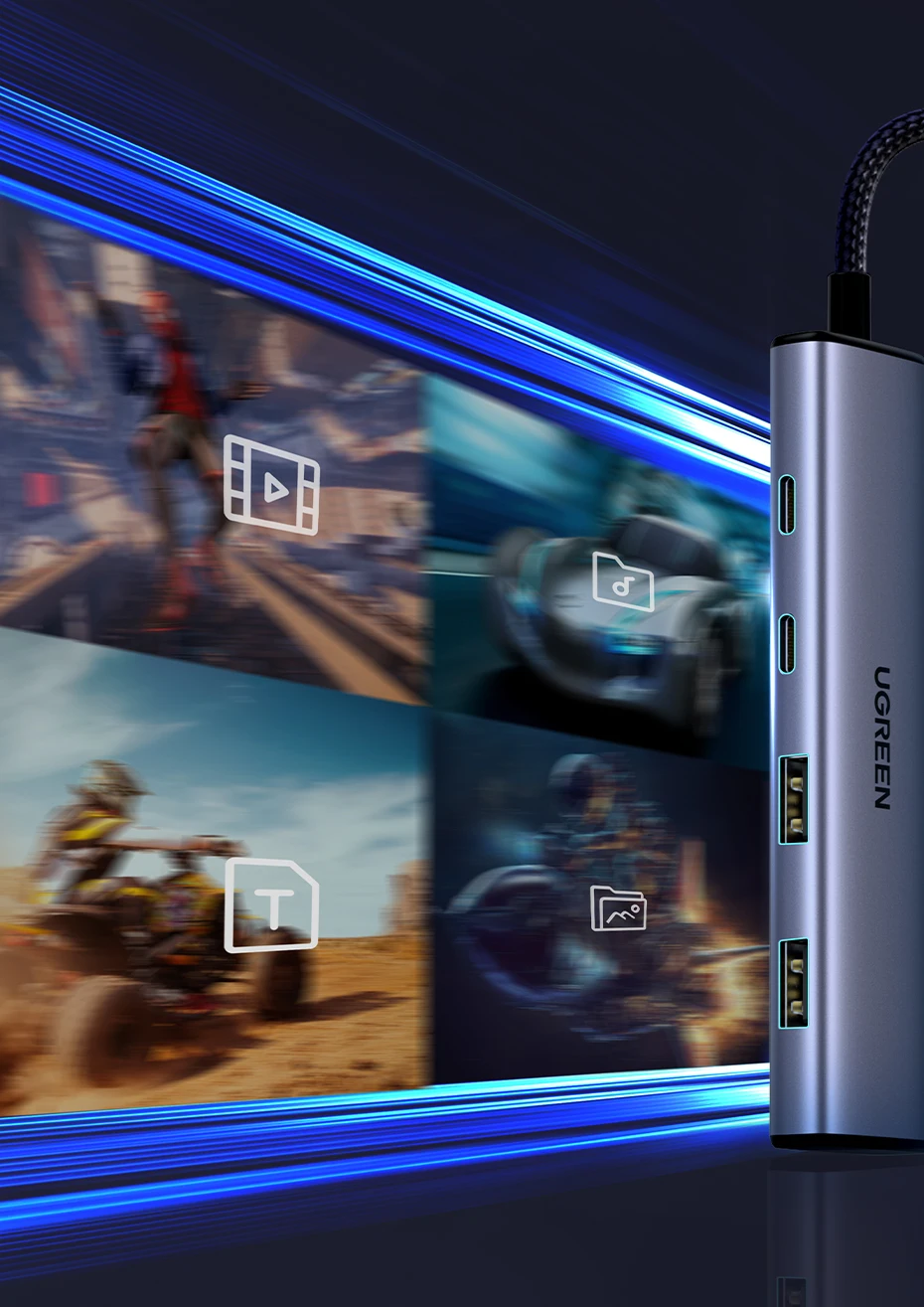 C para Hub USB com 2 USB-C