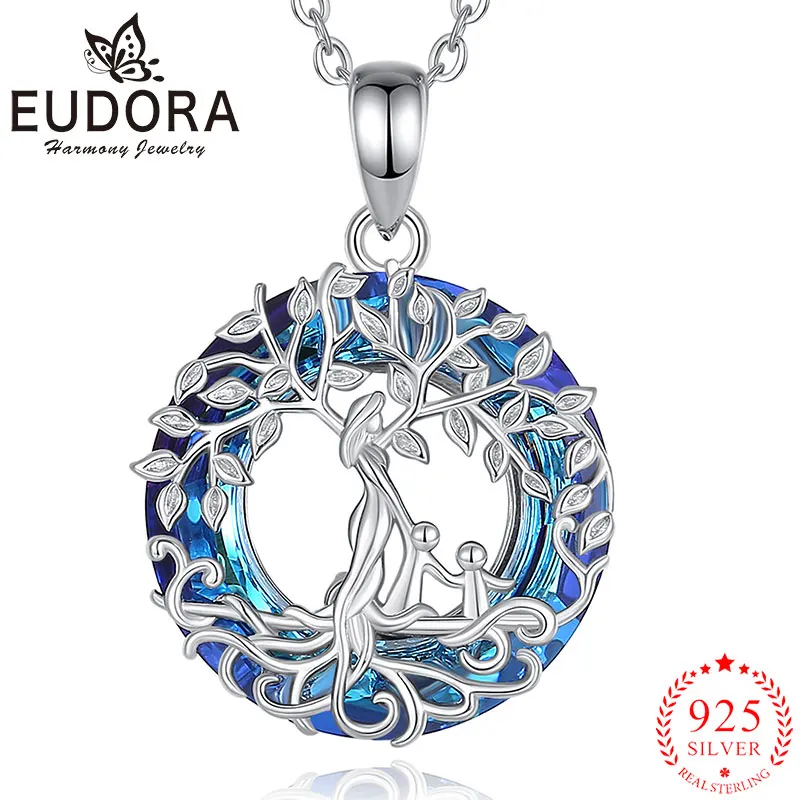 Aniu Collar Árbol Vida Mujer, Colgante Árbol Vida Familiar