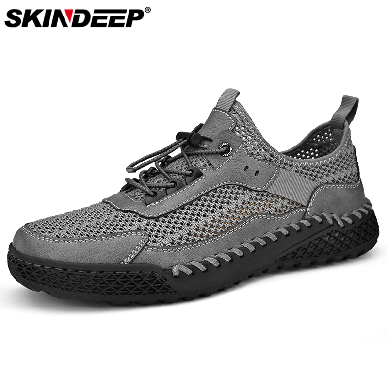 SKINDEEP Summer Casual Shoes Outdoor Hiking Shoes Tourist Trekking Sneakers Comfortable Flats Zapatos Hombre Large Size 38-46