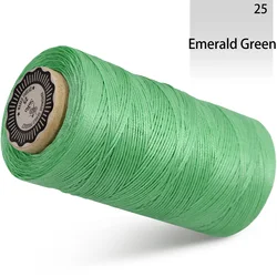 Premium Waxed Polyester Thread for Leather Crafting and DIY Projects (Emerald Green)