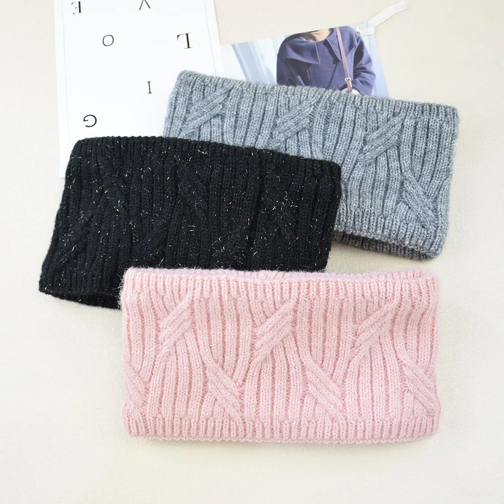 2 Pcs Fascia Capelli Invernale Donna All'uncinetto Caldo Inverno Fasce in Maglia per Capelli Donne Cerchietto Ragazze Turbante Lavoro Lo Shopping Sci Corsa
