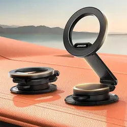 Joyroom Magnetic Foldable Car Dashboard Phone Holder with All-Metal Strong Magnet (Black)
