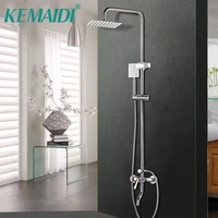 Kemaidi ห้องน้ำผสมห้องอาบน้ำฝักบัวอ่างอาบน้ำก๊อกฝนห้องอาบน้ำฝักบัวผนัง torneira แตะ8 "หัวฝักบัว1เซ็ตอาบน้ำก๊อกน้ำชุด 1