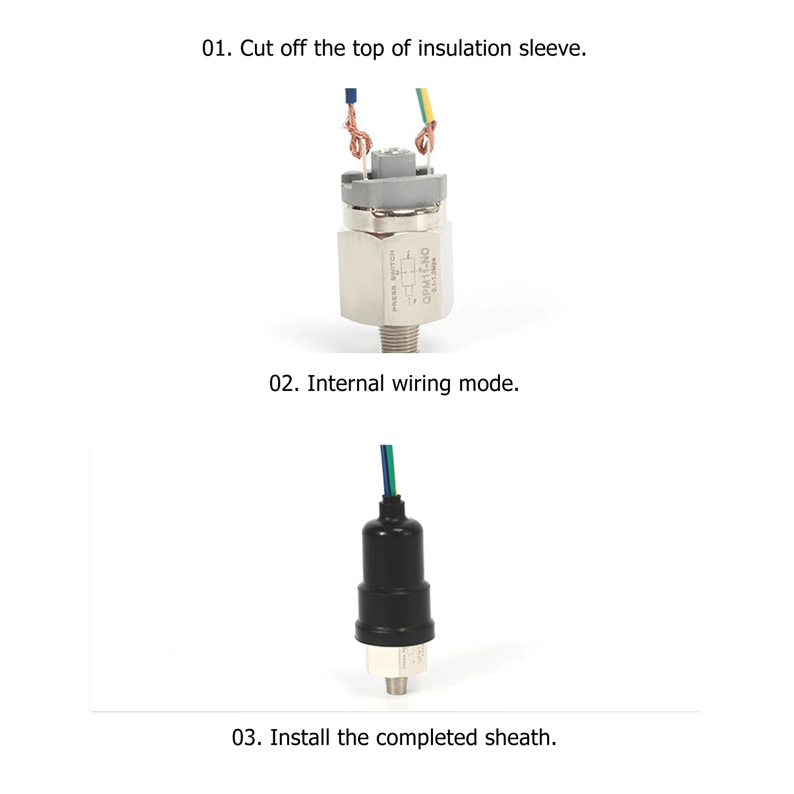 Pressure Switch Normally Open and Closed Integrated Pressure Control Switch 1/2in Long Life Span Diaphragm Type For Pump