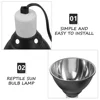 Reptile Lampshade Bearded Dragon Light Fixture Heats Basking Terrarium Dome Uvb Covers 5