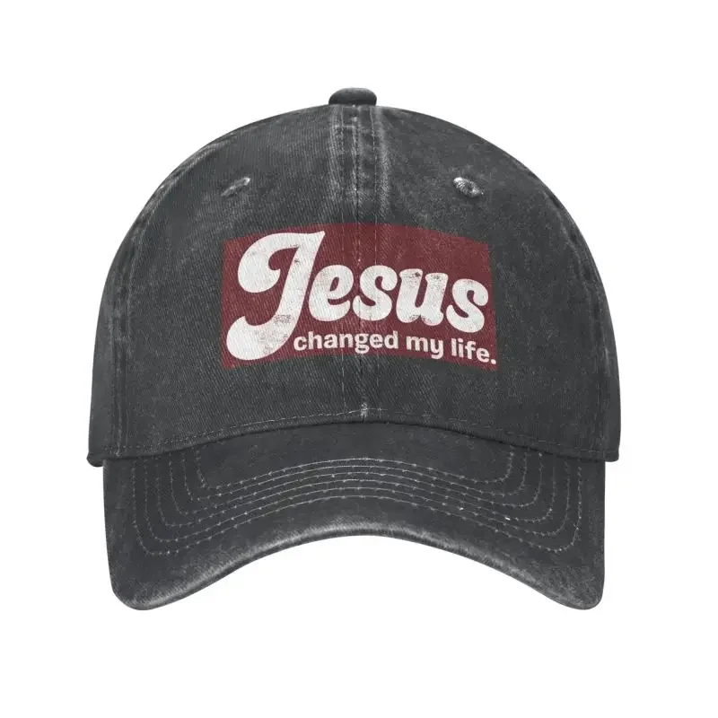 

Custom Cotton Jesus Changed My Life Baseball Cap Sports Men Women's Adjustable Christ Dad Hat Summer