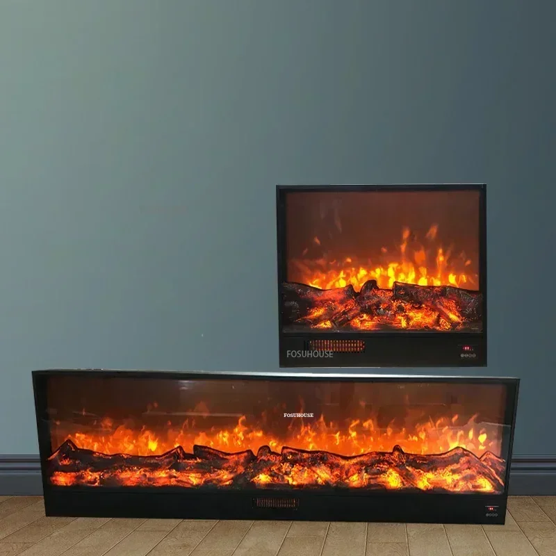 ที่กําหนดเองยุโรปตกแต่งเตาผิงห้องนั่งเล่นฝังทีวีเตาผิงพร้อมเครื่องทําความร้อนจําลองเปลวไฟอิเล็กทรอนิกส์ M 1