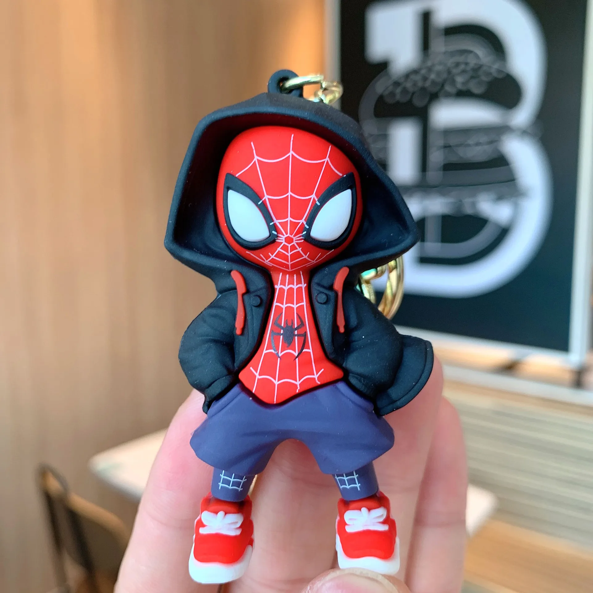 Cute-Cartoon-Spiderman-Silicone-Keychains-Marvel-Superhero-Pendant ...