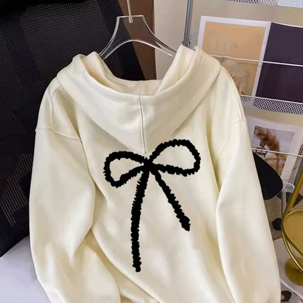 Personality Sweet Bow Girl Bowknot Hoodie Child Long Sleeve Teens Autumn Hoodie Coat Loose Y2k Coat Girls Autumn Winter