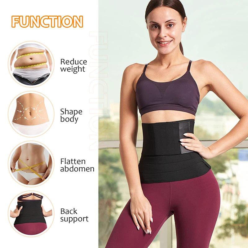 Buckle Snatched Waist Trainer Bandage Wrap Tummy Control Shapewear Corset Body Shaper Buckle Abdomen Reducing Compression Belt