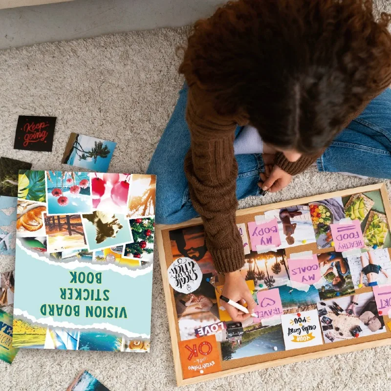 Vision Board Aufkleber-Set Für Frauen: Motivierende Bilder & Zitate, Wasserfest – Für Journal, Party