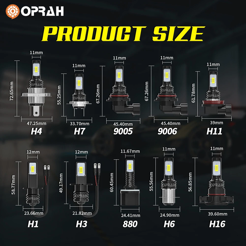 2pcs H7 H1 H3 H11 9005/HB3 9006/HB4 LED Fog Lights 880 881 H27 For Car FOG Lamp Headlight DRL Super Bright 3570 CANBUS 12V White