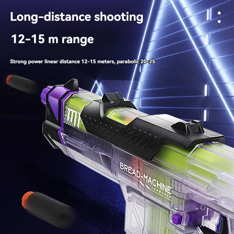 M1 Bread Machine Gun Toy Manual Launcher Soft Bullet Weapons Air Pneumatic Gun Shooting Model for Adults Boys Kid Birthday Gifts 4